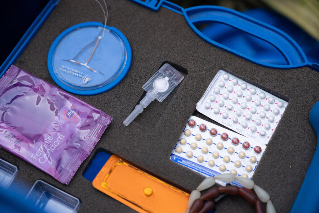 Contraception options available at a UNFPA health center. 