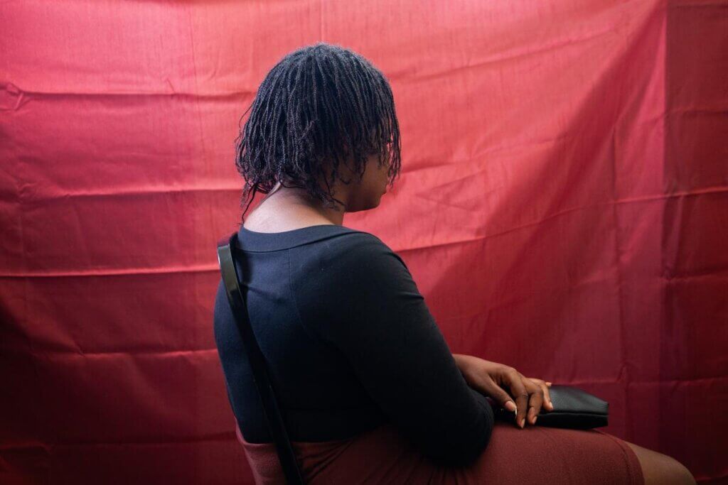 A survivor of gender-based violence in Haiti.