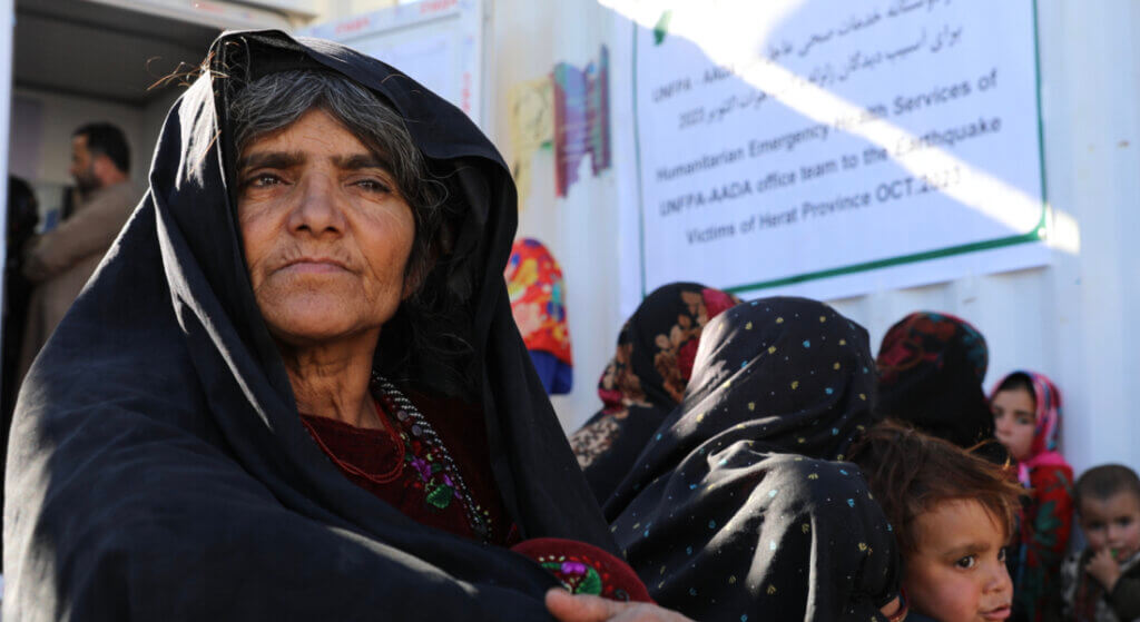 Woman receives mental health counseling after losing her daughter in earthquakes in Afghanistan. 