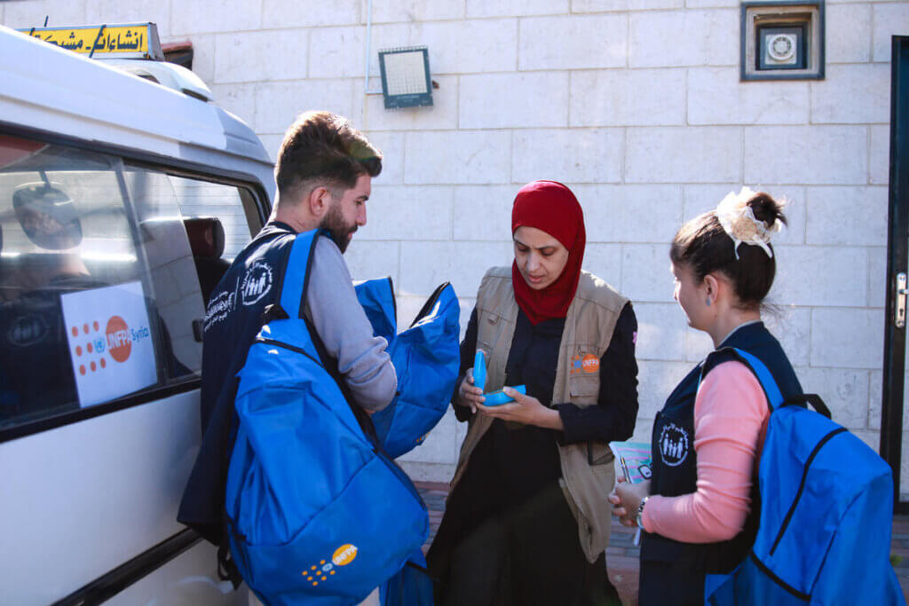 UNFPA distributes Dignity Kits in Syria.