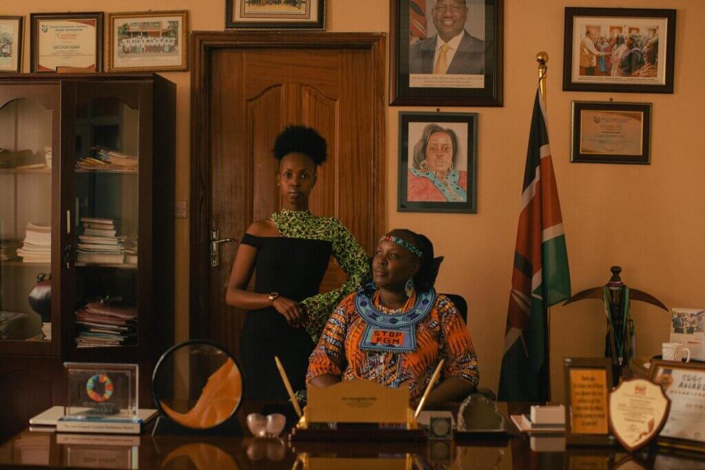 Chief Executive of Kenya’s Anti-FGM Board sits with her daughter